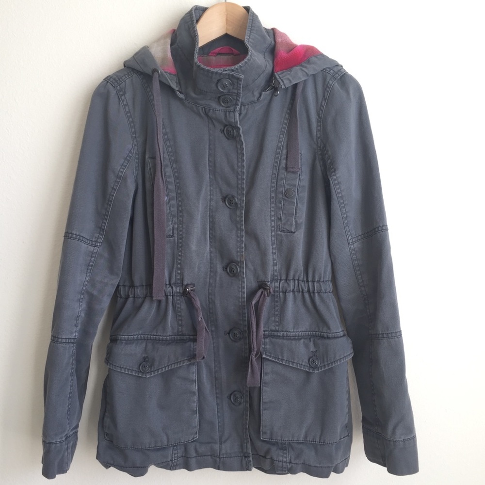 Aeropostale gray jacket with hoodie size M